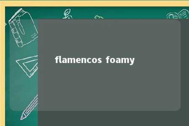 flamencos foamy 