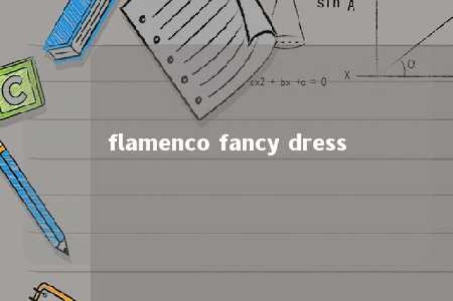 flamenco fancy dress 