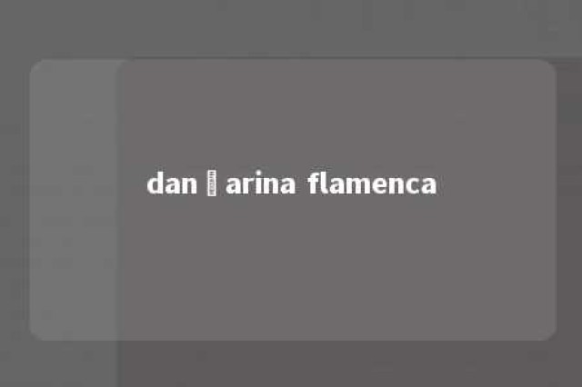 dançarina flamenca 