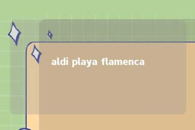 aldi playa flamenca 