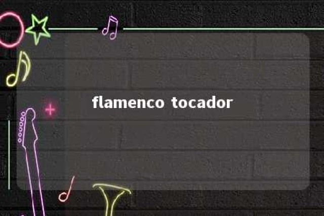 flamenco tocador 