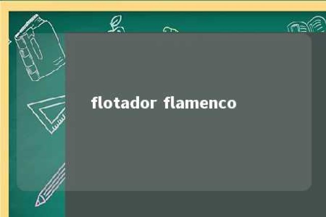 flotador flamenco 