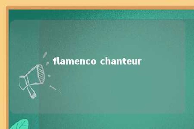 flamenco chanteur 