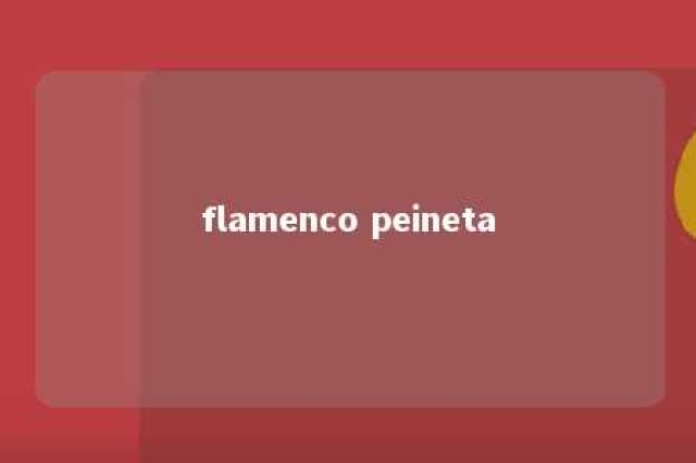 flamenco peineta 