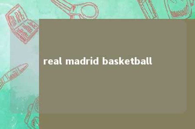 real madrid basketball 