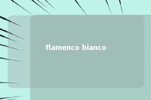 flamenco bianco 