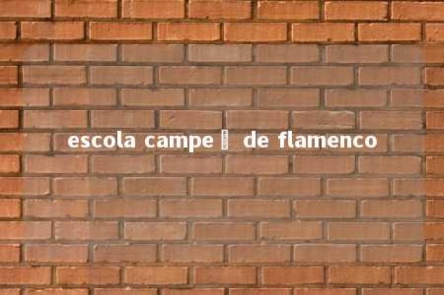 escola campeã de flamenco 