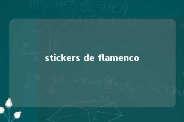 stickers de flamenco 