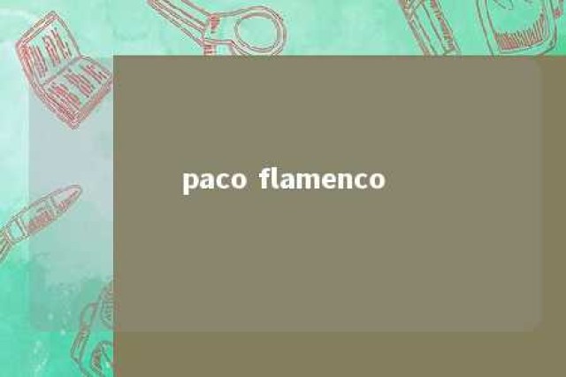 paco flamenco 