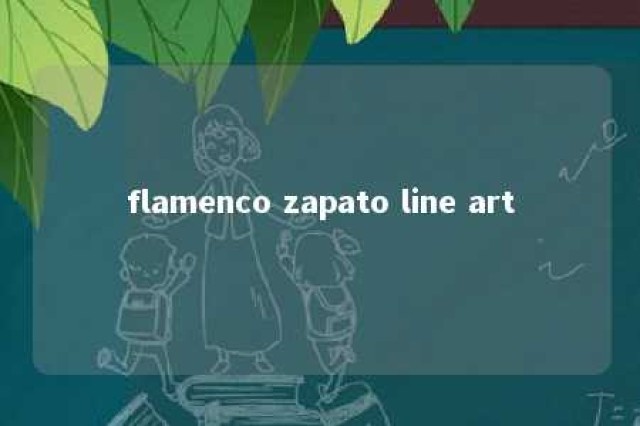 flamenco zapato line art 