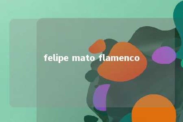 felipe mato flamenco 