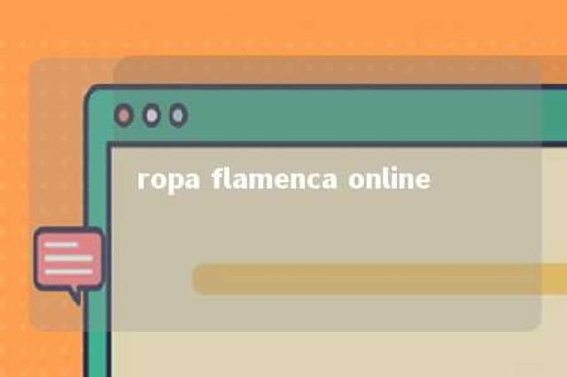 ropa flamenca online 