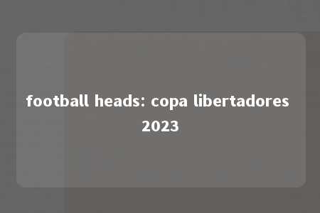 football heads: copa libertadores 2023