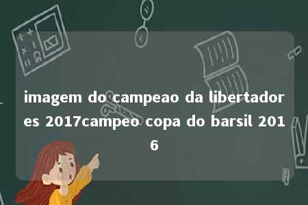 imagem do campeao da libertadores 2017campeo copa do barsil 2016