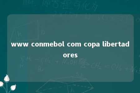 www conmebol com copa libertadores