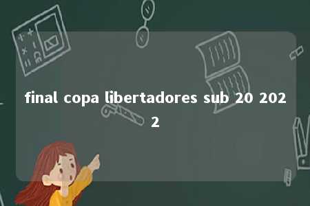 final copa libertadores sub 20 2022