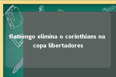 flamengo elimina o corinthians na copa libertadores