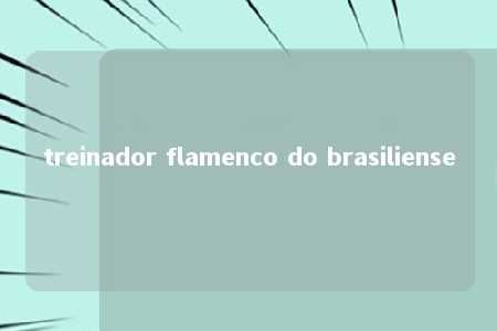 treinador flamenco do brasiliense