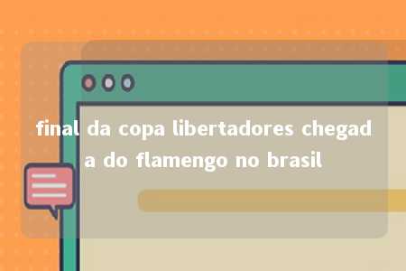 final da copa libertadores chegada do flamengo no brasil