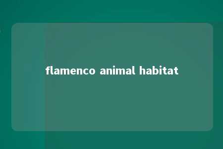 flamenco animal habitat