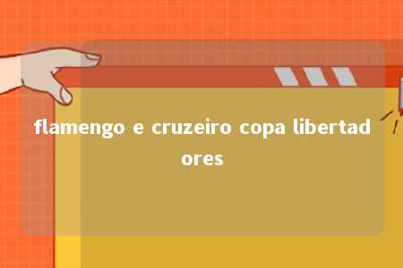 flamengo e cruzeiro copa libertadores