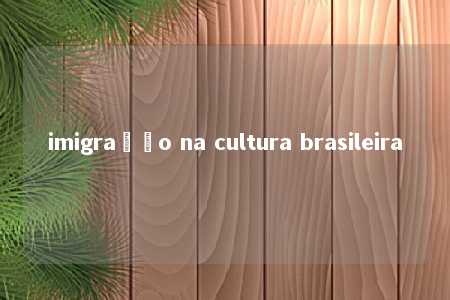 imigração na cultura brasileira