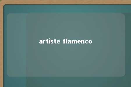 artiste flamenco