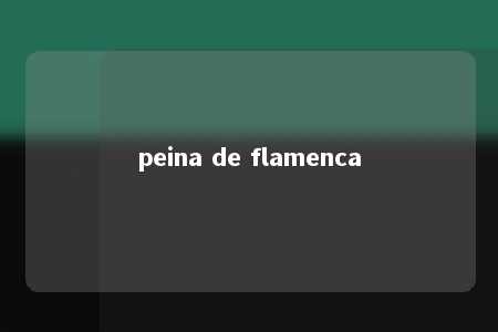 peina de flamenca