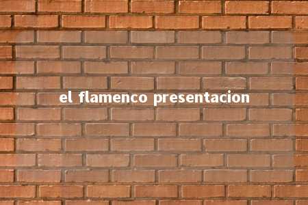 el flamenco presentacion