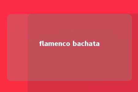 flamenco bachata