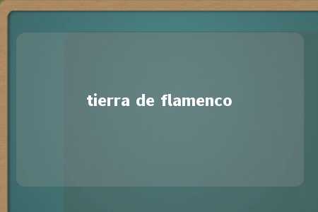 tierra de flamenco