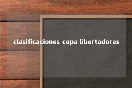 clasificaciones copa libertadores