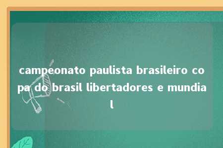 campeonato paulista brasileiro copa do brasil libertadores e mundial