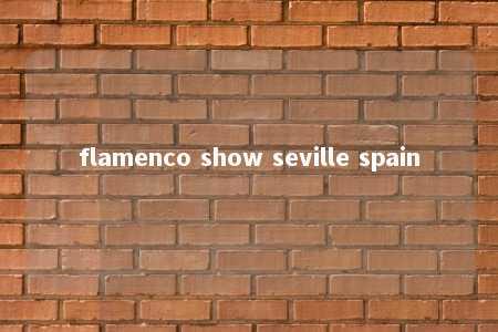 flamenco show seville spain