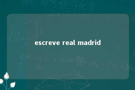 escreve real madrid