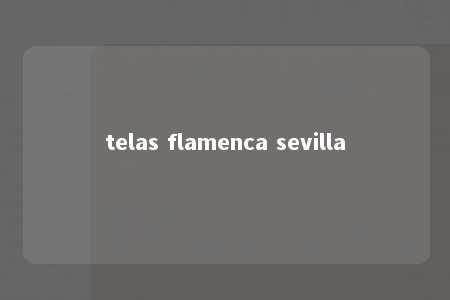 telas flamenca sevilla