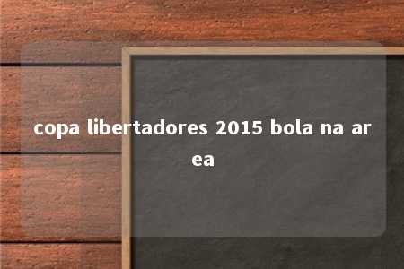 copa libertadores 2015 bola na area