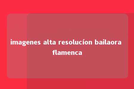 imagenes alta resolucíon bailaora flamenca