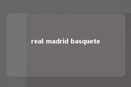 real madrid basquete