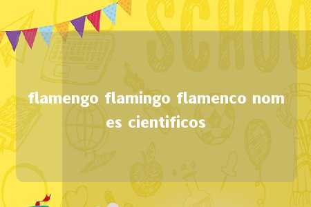 flamengo flamingo flamenco nomes cientificos