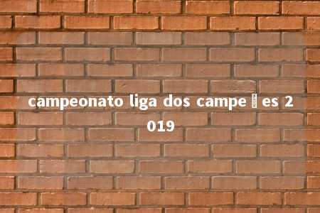 campeonato liga dos campeões 2019