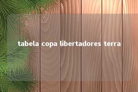 tabela copa libertadores terra