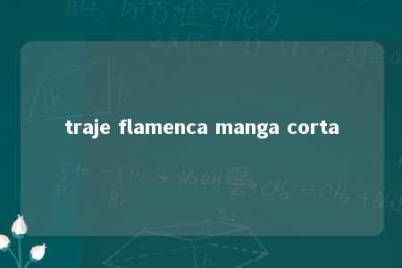 traje flamenca manga corta