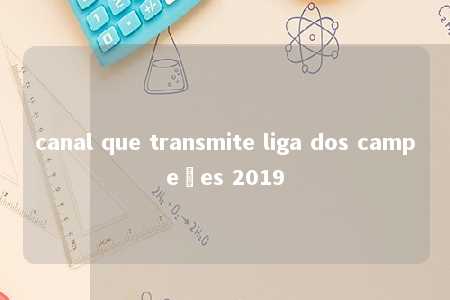 canal que transmite liga dos campeões 2019