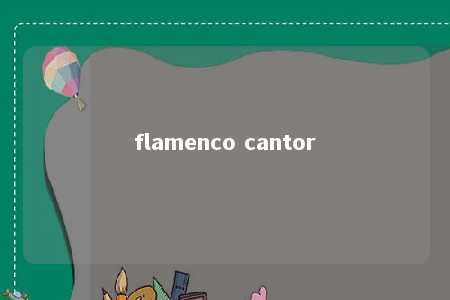 flamenco cantor