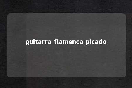 guitarra flamenca picado