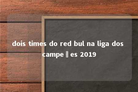 dois times do red bul na liga dos campeões 2019