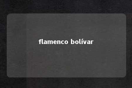 flamenco bolívar