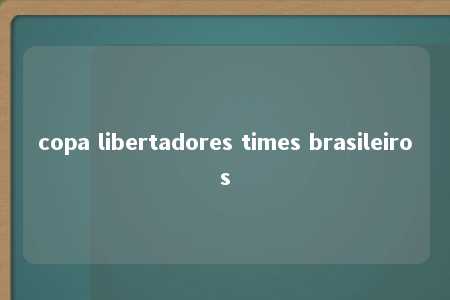 copa libertadores times brasileiros