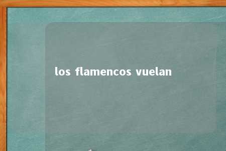 los flamencos vuelan